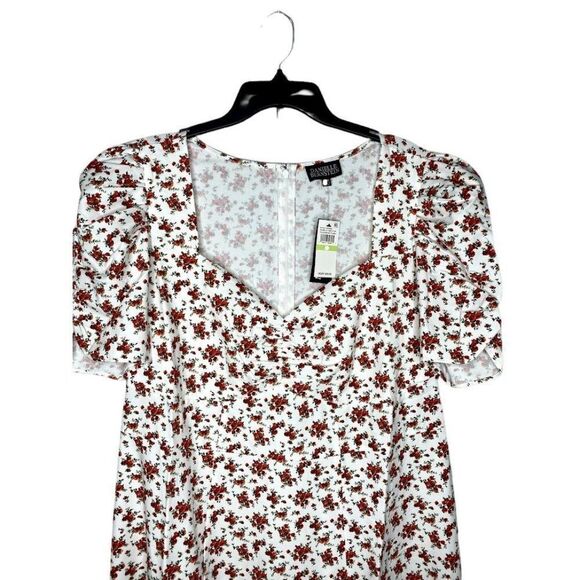 Danielle Bernstein‎ White Red Rose  Midi Slit Dress 20W NEW - Picture 5 of 9